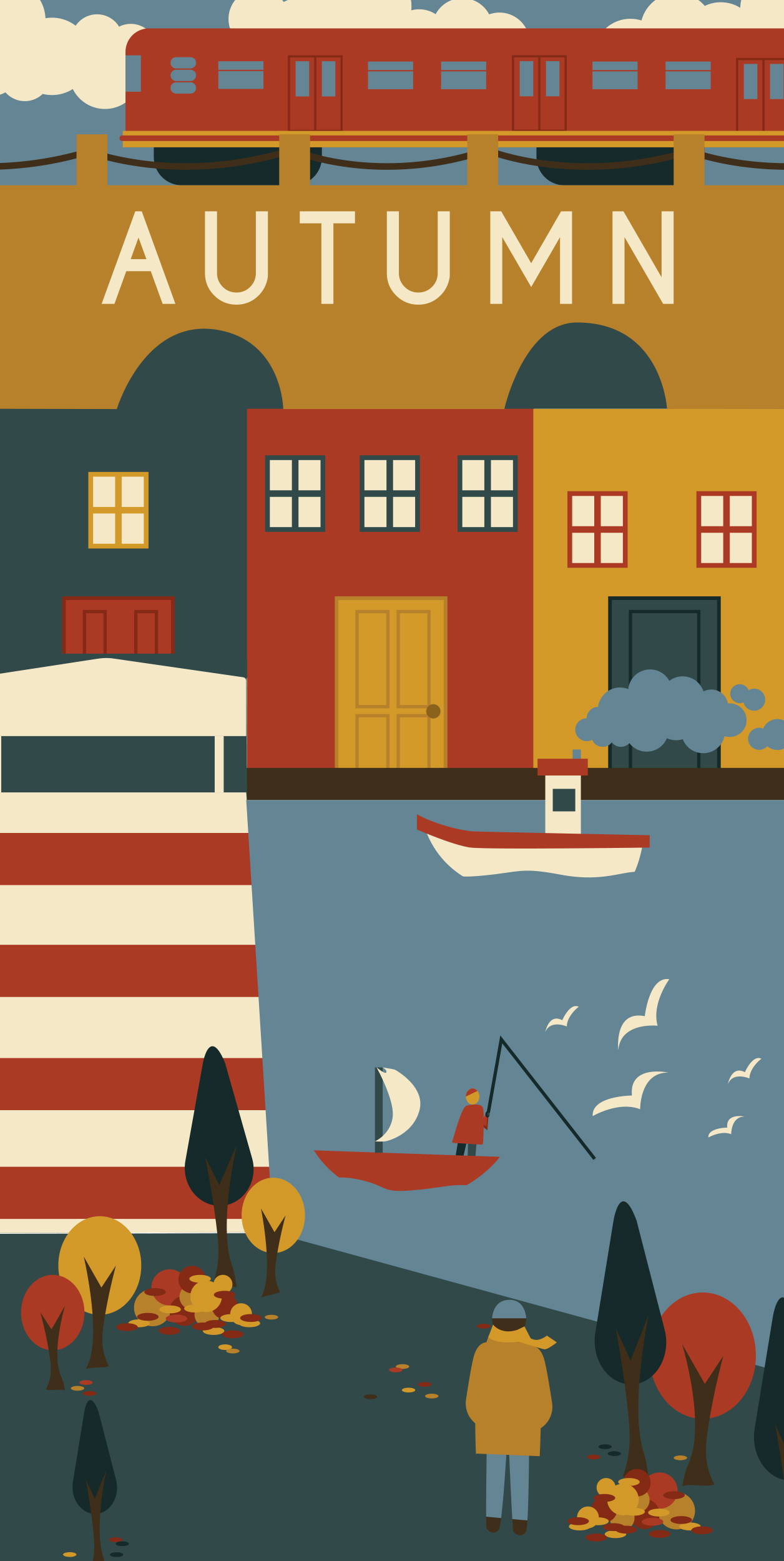 Autumn Banner. Illustrator, Graphic Design Processes 2024